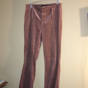 Pink suede pants